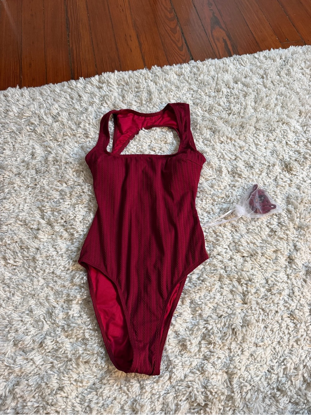 Women's Burgundy Scoop-Back One-Piece Swimsuit